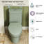 Toilette allongée une pièce avec siège compact 17 po ADA Comfort-128514149