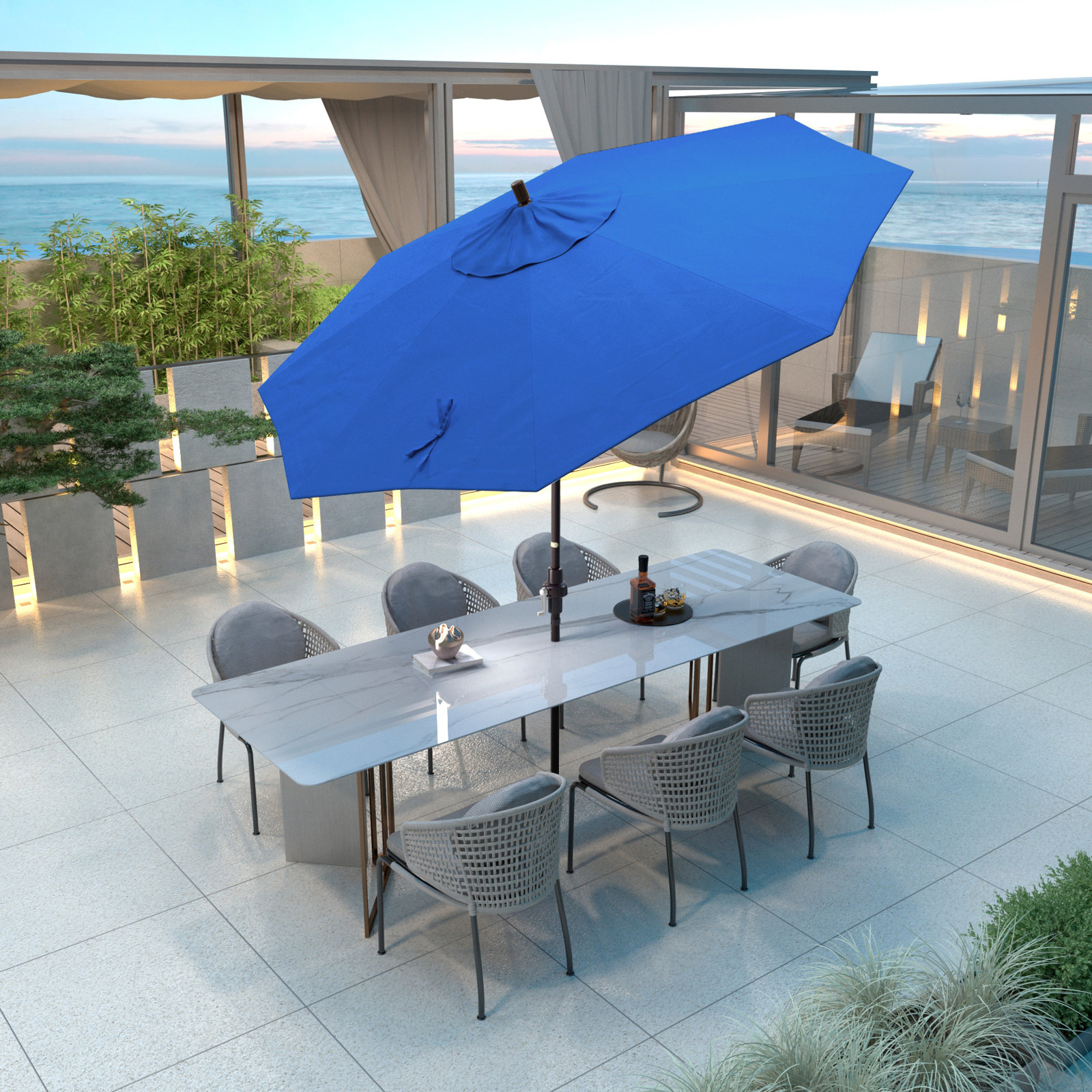 9' Umbrella, Royal Blue Performance