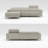  109.3"Genuine Leather Chaise Sectional Sofa - Modern L-Shape Sleeper Sofa with Adjustable Headrests Living Room Furniture,Gray-118704736-118704738