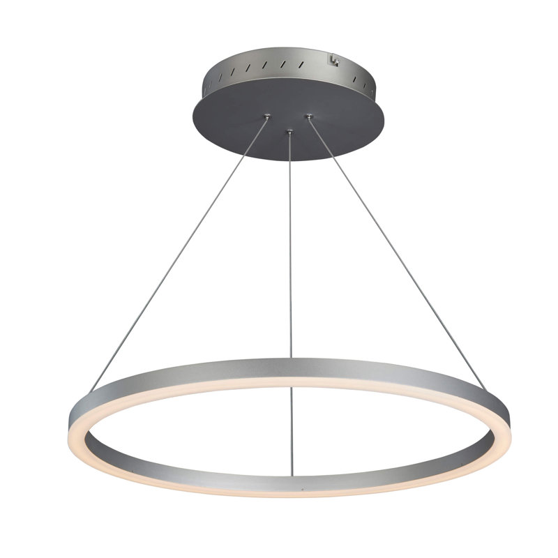 Tania 24-in Integrated LED Pendant Light Height Adjustable ETL Certified Circular Chandelier