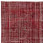 Tapis rouge en laine délavé à la main 3,8 x 8 pi. Tapis turc rétro pour le salon