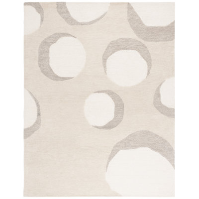 Tapis beige en coton touffeté à la main Kasiyah