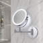 Miroir de salle de bain mural moderne à DEL 8 po avec grossissement 10 fois-133232295