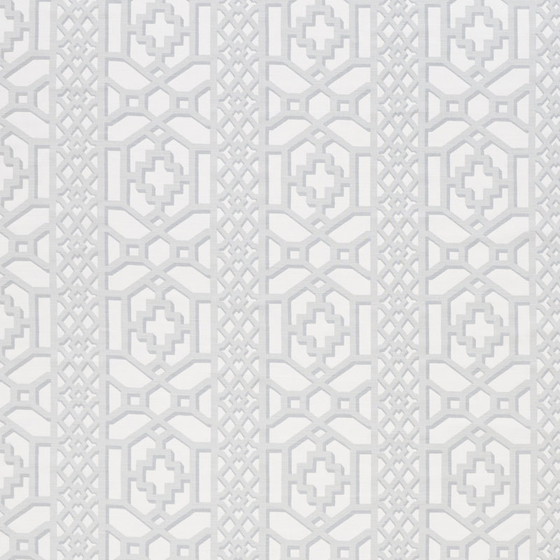 Zanzibar Trellis Matte Fabric, Cloud