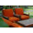 Teak Modular Patio Conversation Set with Sunbrella® Cushions-134822306