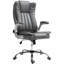 Fauteuil de direction avec accoudoirs rabattables rembourrés, chaise de bureau en microfibre à haut dossier, fauteuil d'ordinateur pivotant à hauteur réglable et fonction d'inclinaison-529395815