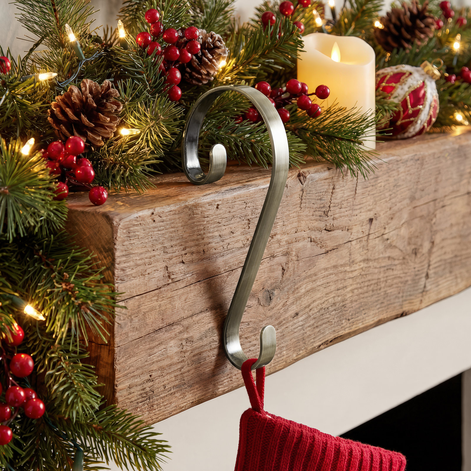 The Holiday Aisle® Stocking Holder, Antique Brass