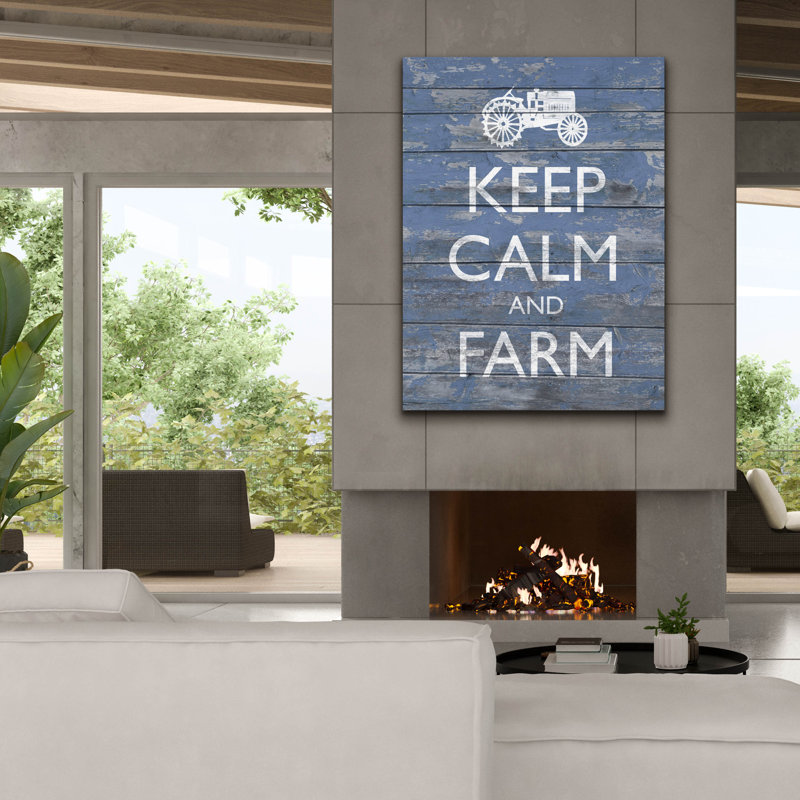 Toile épique «Keep Calm & Farm 1» par Alonzo Saunders, 40 po x 54 po, H 54 po x l 40 po