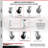 4 Piece Glass Filled Nylon Caster Set