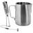 Deluxe Milk Frother and 12 oz Frothing Pitcher in Stainless Steel, with Extra Whisk Attachment