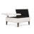36 In. W White/double Open Door fabric Square Coffee Table Storage Ottoman