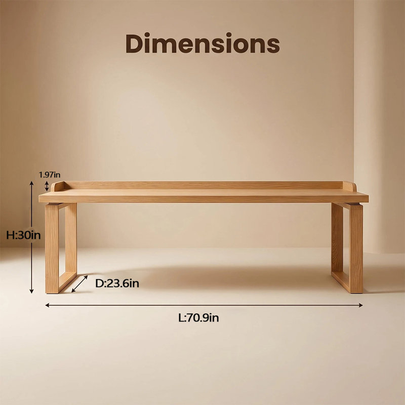 Bureau de l'enseignant en bois massif, bureau rectangulaire spacieux en bois pour la classe et le bureau personnel