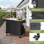 Table de barbecue extérieure avec évier, îlot de cuisine en métal avec plateau pliable et armoire de rangement, chariot à roulettes avec roues pour le jardin, la cour et la pelouse