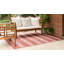 Striped Indoor / Outdoor Area Rug-749336002
