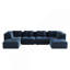 Canapé modulaire moderne surdimensionné en velours côtelé capitonné 4 places avec 2 repose-pieds, sans assemblage-1104308574-1104308575