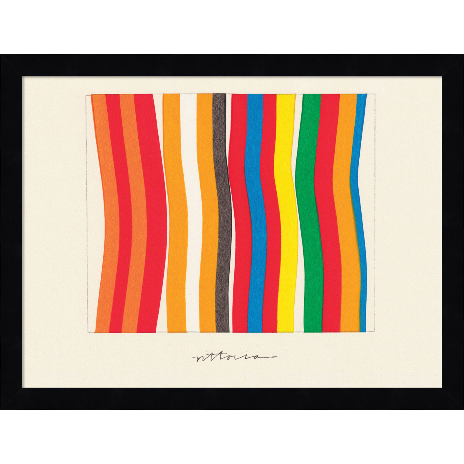 I'm Parallel To Myself by Amber Vittoria, Black, 13" H x 17" W x 1" D