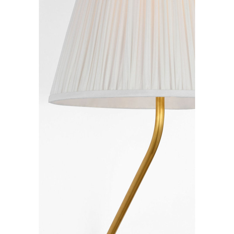Knox 26" Single Sconce with Silk Pleated Shade, Hand-Rubbed Antique Brass