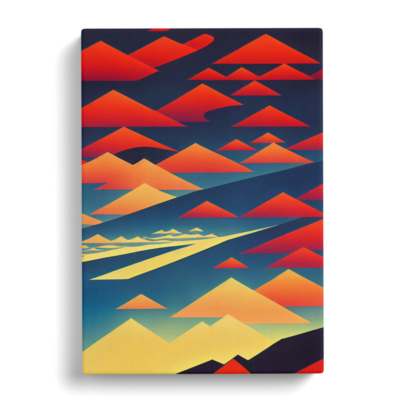 An Abstract Mountain Landscape No.8 - Wrapped Canvas, 60cm H x 40cm W x 3cm D