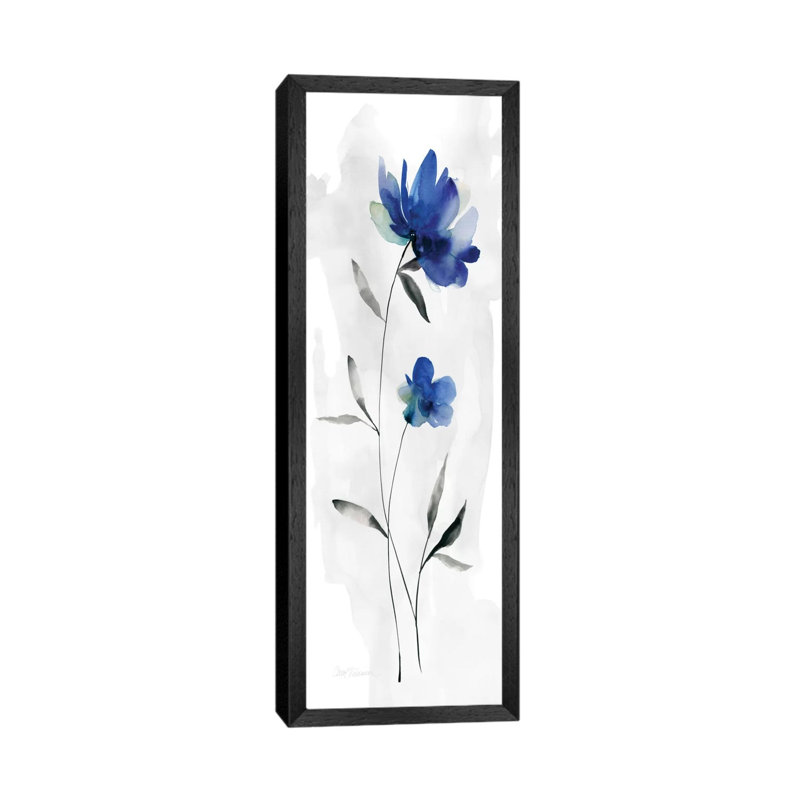 Beautiful Blue I by Carol Robinson - Panoramic Print on Canvas, 121.92 cm H x 40.64 cm W, Black Framed Canvas