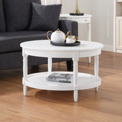 Table basse ronde avec tablette Mayall