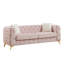 Canapé à compression, canapé Chesterfield 82,5 pouces en velours rose