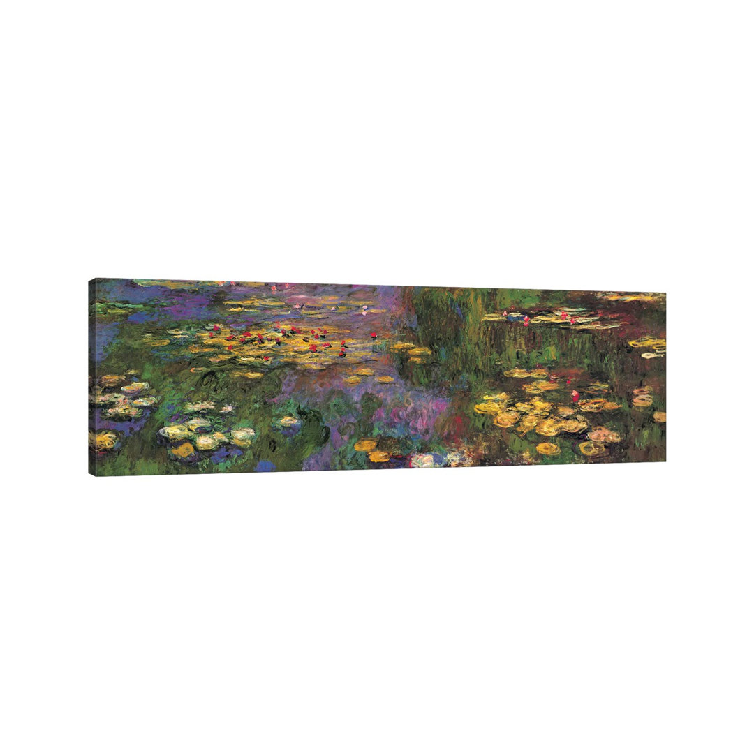 Water Lilies by Claude Monet - Wrapped Canvas Panoramic Painting