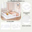 Lit plateforme en bois avec garde-corps et construction robuste-975826092