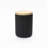 Black Fluted Round Patio Side Table with Lid & Built-In Metal Ice Bucket