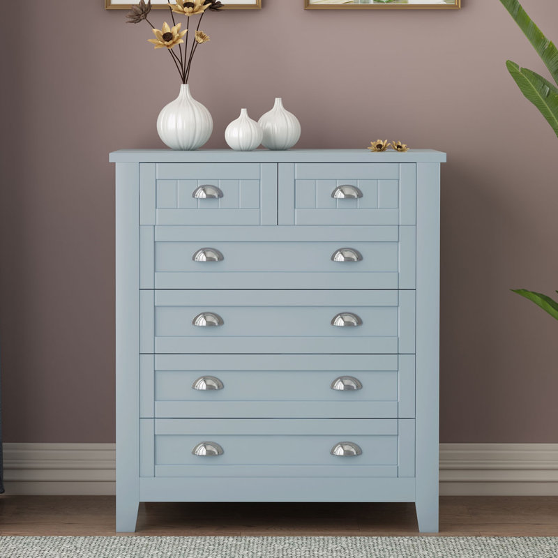 Commode décorative Galles, H 38,8 po x l 33,9 po x P 17,7 po, Blue