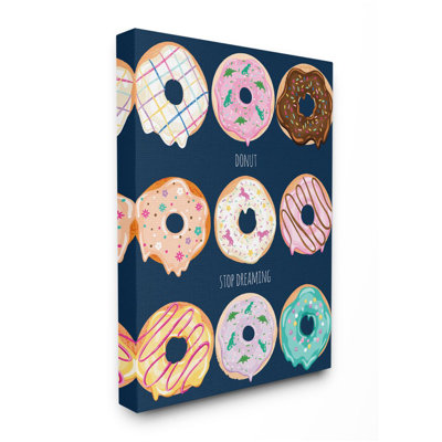 «Donut Stop Dreaming Motivational Dessert Pun» par Arrolynn Weiderhold - impression d'art graphique