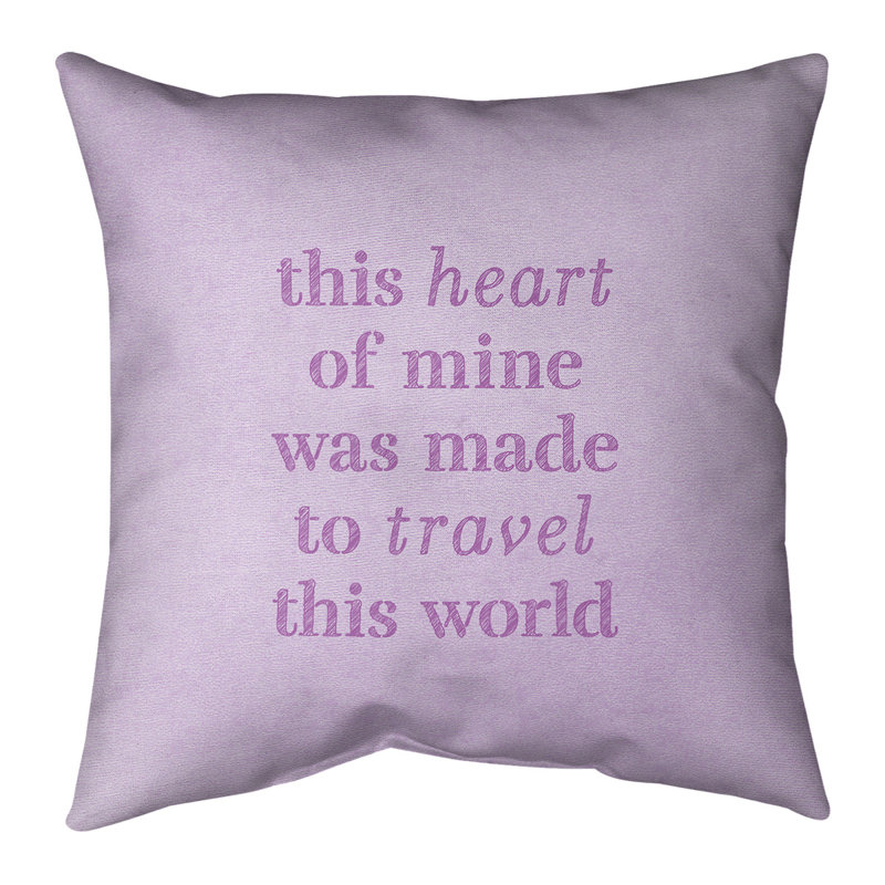 Coussin à la main, Violet, 16 po x 1 po, Housse de coussin seulement - sans coussin