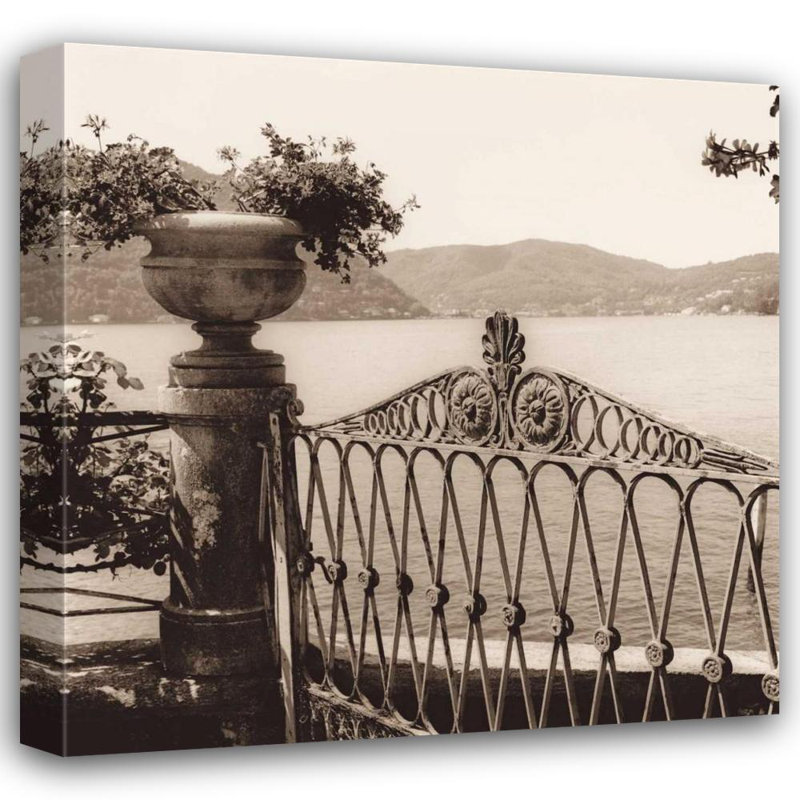 Art sur toile tendue, Alan Blaustein, Art Gallery: Cernobbio Vista, H 20 po x l 20 po