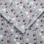 Drap-housse 4 pièces pour lit de skis 100% flanelle de coton gris