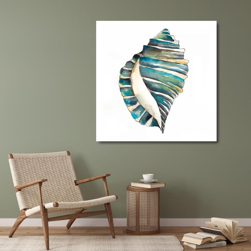 "Dovecove Zarris", art graphique sur toile tendue Chariklia: Aquarelle Shells I, H 28 po x l 28 po