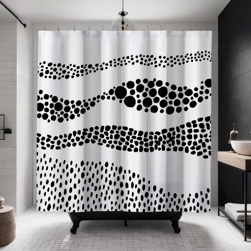 Rideau de douche Coco, Noir