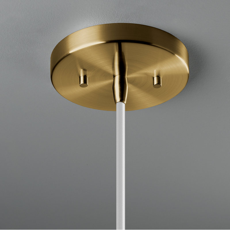 Luminaire suspendu à 1 lumière Leni, Patine verde, Laiton antique