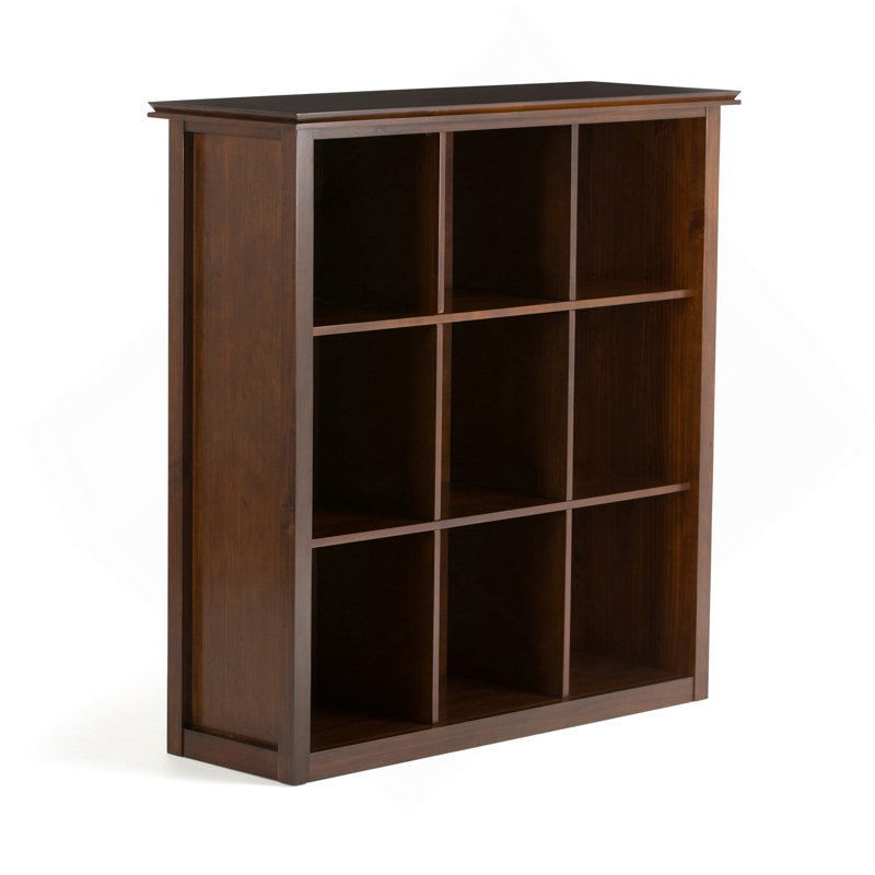 Bibliothèque à 9 cubes et unité de rangement - Brun roux, Marron foncé