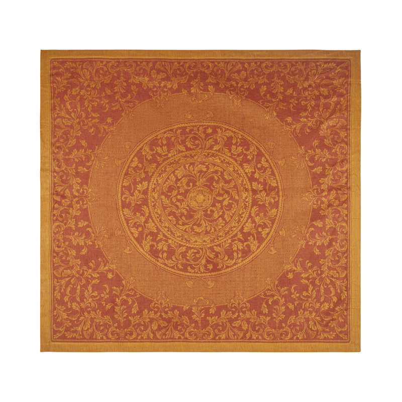 Nappe - Maison Francaise, Sienne chaude / safran, L 71 po x l 100 po
