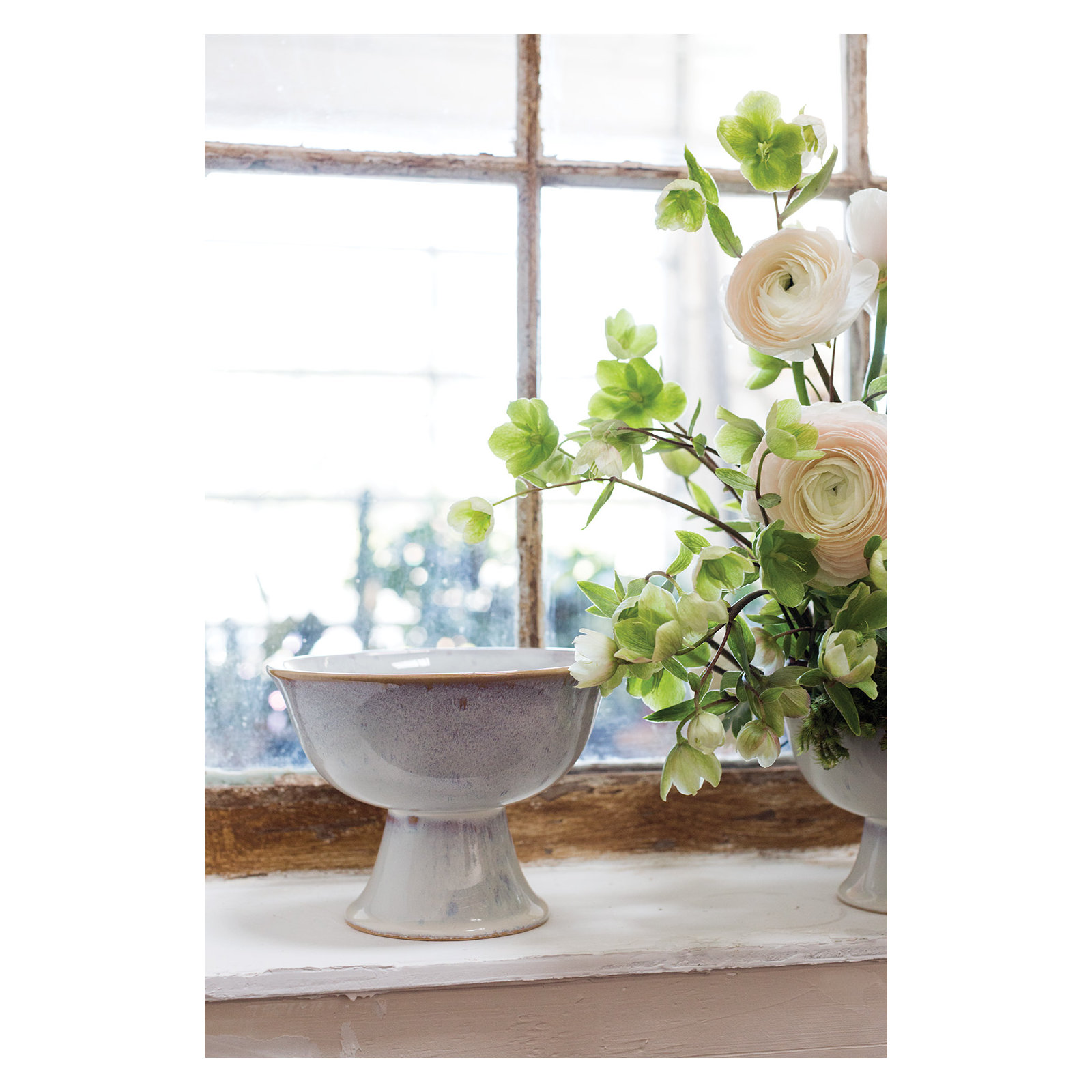 Handmade Ceramic Table Vase, 4.25" H x 6" W x 6" D