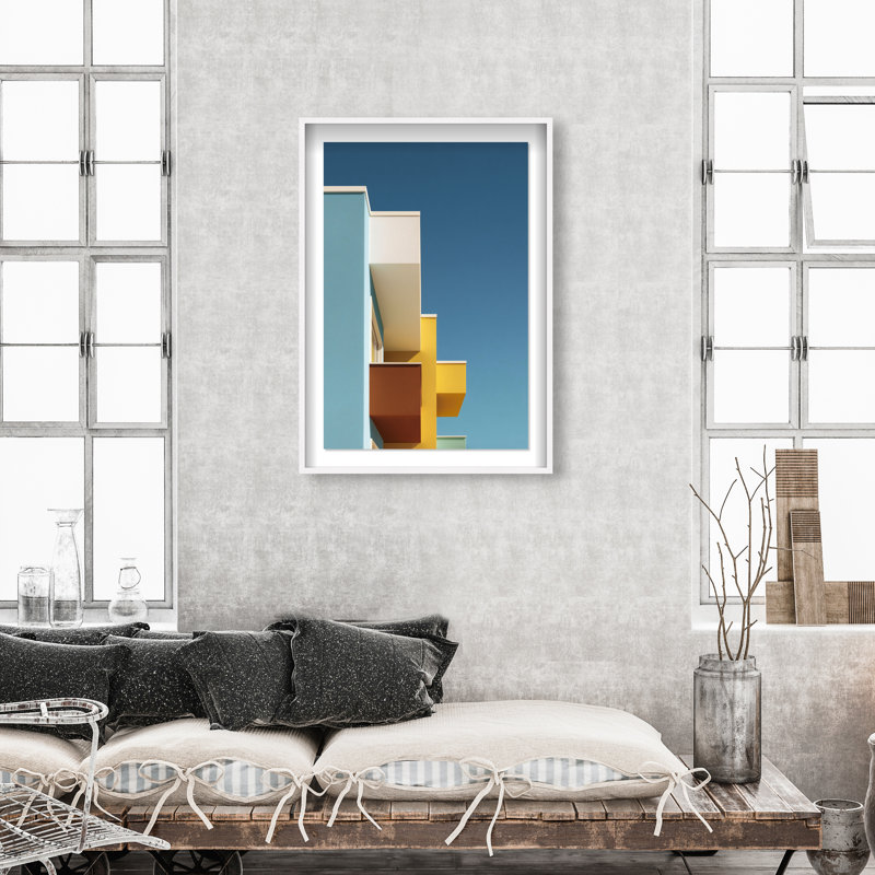 Orthogonal Sky View Framed Graphic Art, 55.5"H x 37.5"W, White Shadowbox