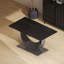 Table de salle à manger rectangulaire moderne en pierre frittée avec base piédestal-551525553-551525552