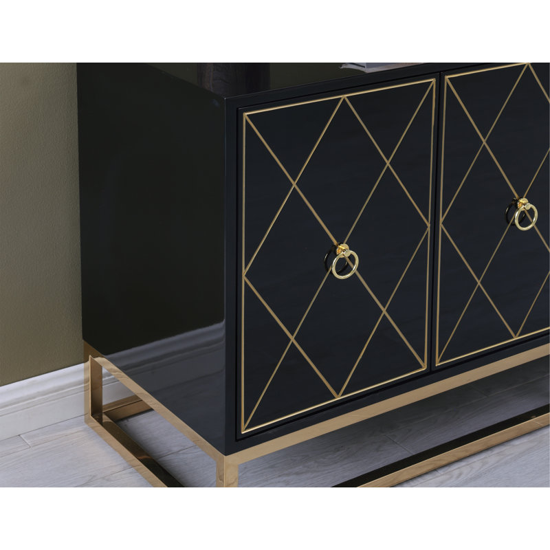 Buffet de 64 po de large Schaible, Noir