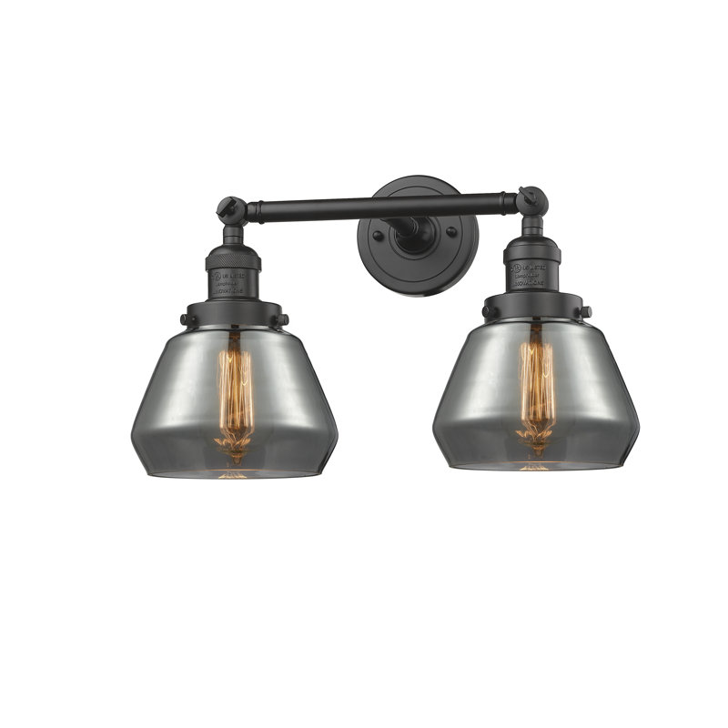 Éclairage pour salle de bain à intensité variable 2 lumières Chill, Plaqué couleur fumée, Ampoule DEL 6 watts Vinage
