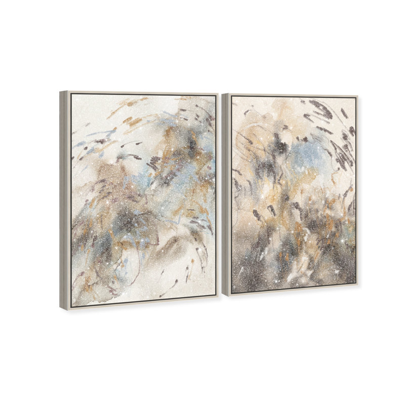 Mindfulness Set Set by Oliver Gal, 32"H x 22"W, Silver Floater Frame