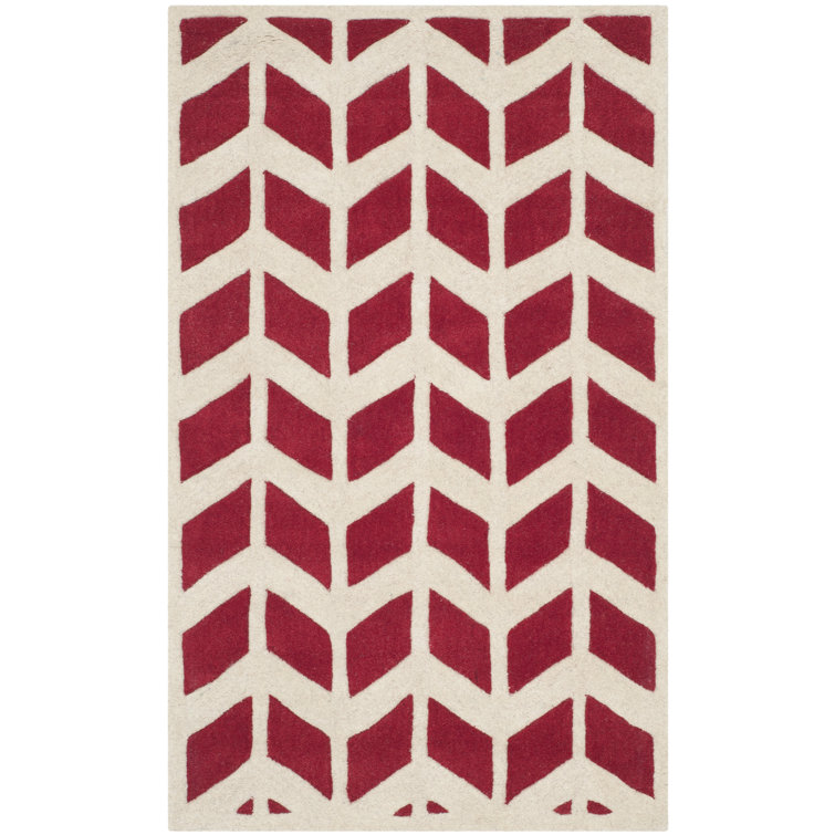 Deedie Hand Tufted Wool Chevron Rug