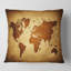 Carré, ancienne carte du monde VI - Coussin décoratif à imprimé rétro-60157913
