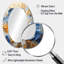 Miroir mural ovale bleu et doré-432876976