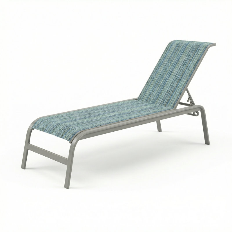 Chaise, Nova Seaglass Sling/Matte Gray