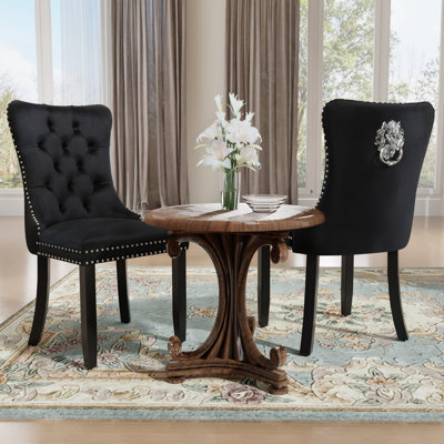 50.8 cm H Upholstered Velvet Wing Back Dining Chair
