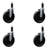 Phenolic Wheel Swivel 1-1/8 Inch Expanding Stem Caster Set SCC